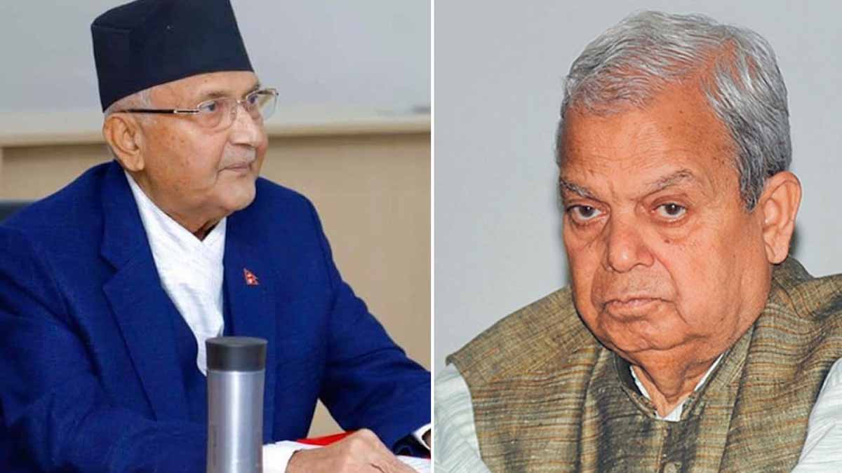 बालकोटमा महन्थ र ओलीबीच भेट